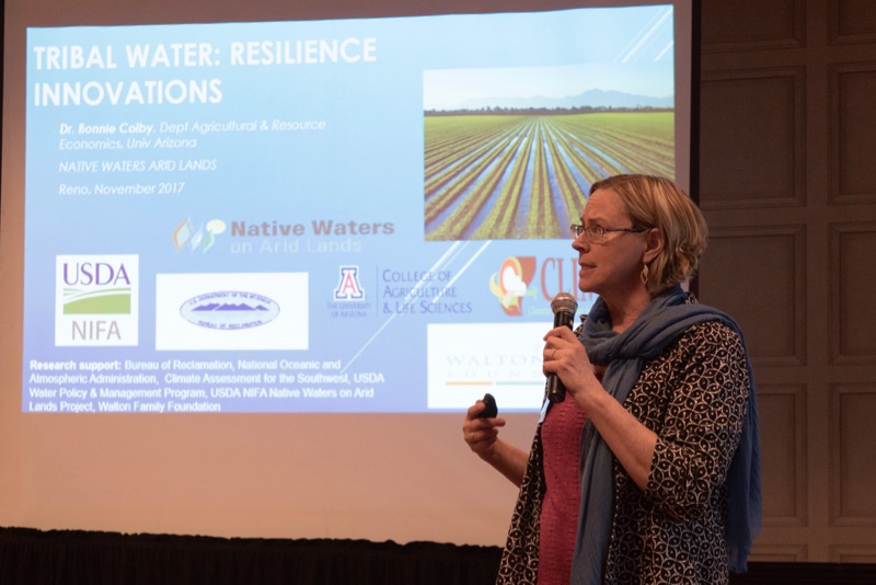 NWAL team member Dr. Bonnie Colby presents her work during the NWAL Research Highlights session.