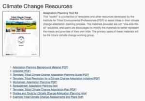 Link to adaptation planning toolkit